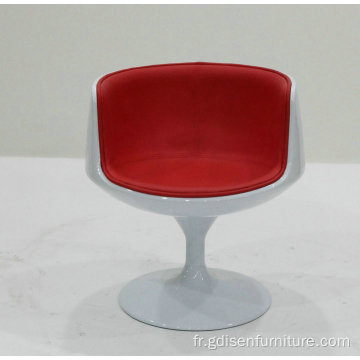 Chaise de chaise à tasse à café en fibre de verre en cuir moderne